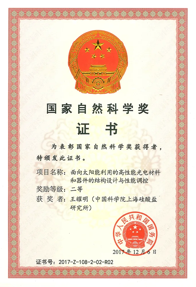 国家自然科学二等奖